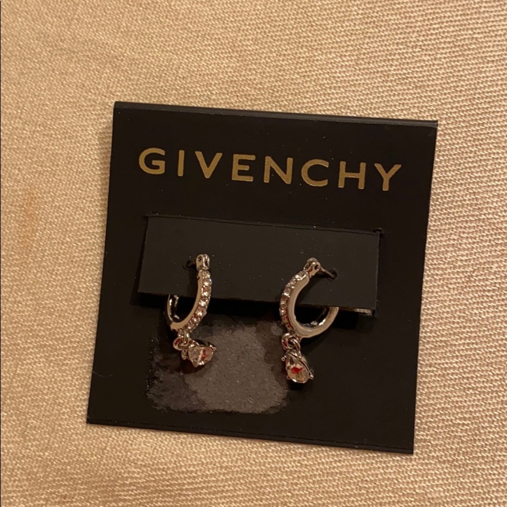 Givenchy Rhinestone Hoop Earrings